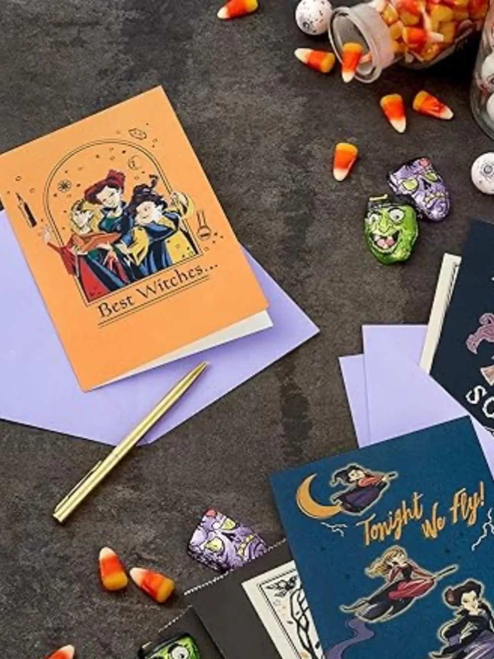 Hocus Pocus Greeting Cards - Pack of 16 with Envelopes - Disney & Hallmark - NEW